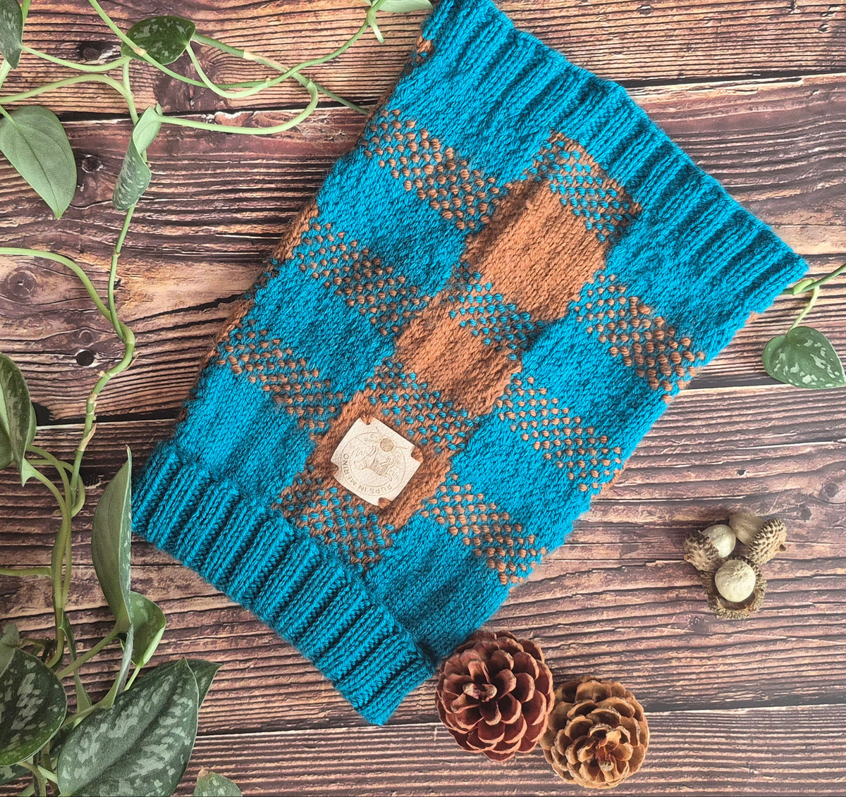 Small Teal and Cocoa Dog Jumper
